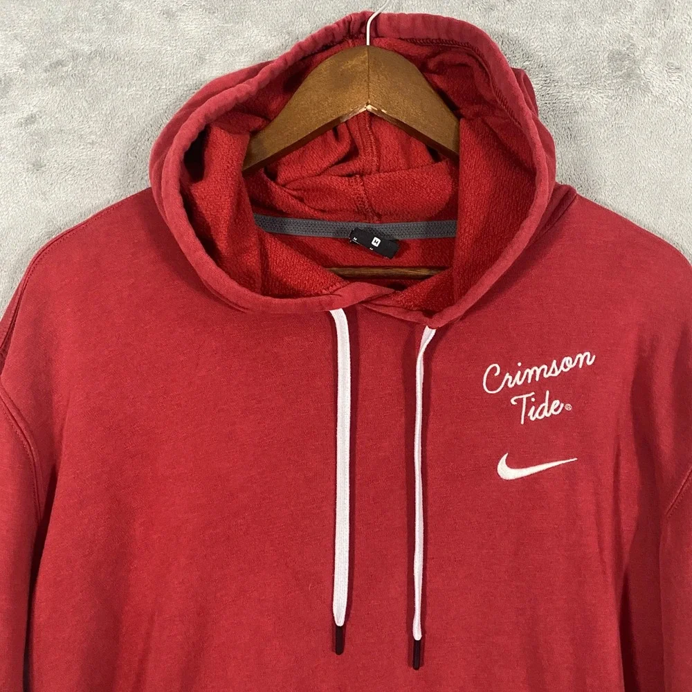 Nike Alabama Crimson Tide Hoodie Sz M Red NCAA Pullover Fan Gear Streetwear